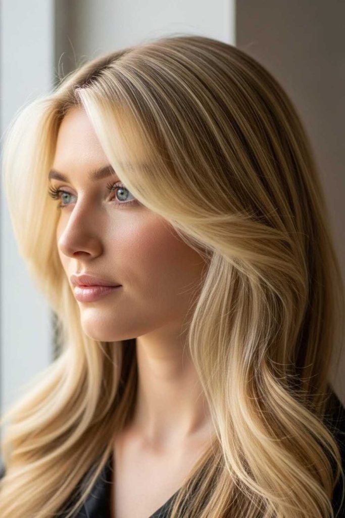 Face-Framing Blonde Highlights