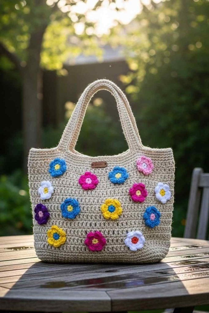 Floral Accent Tote