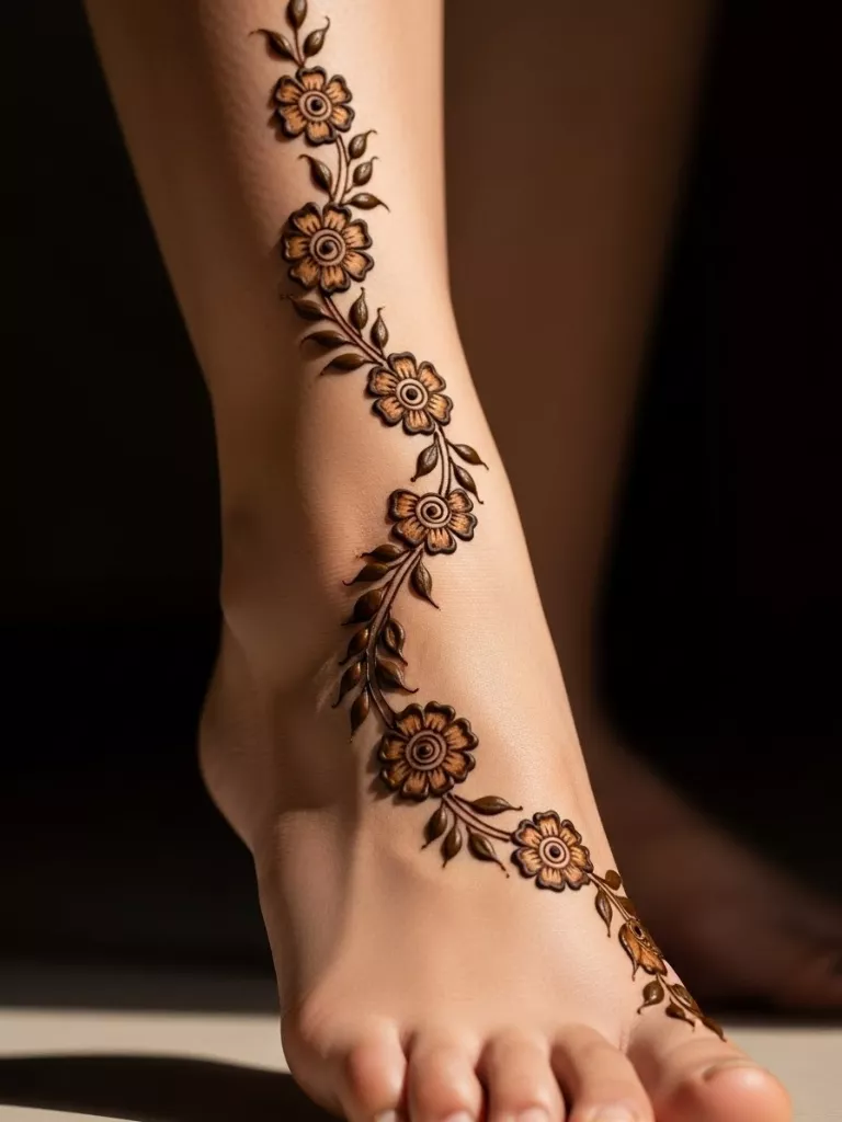 Floral Vine Side Sweep