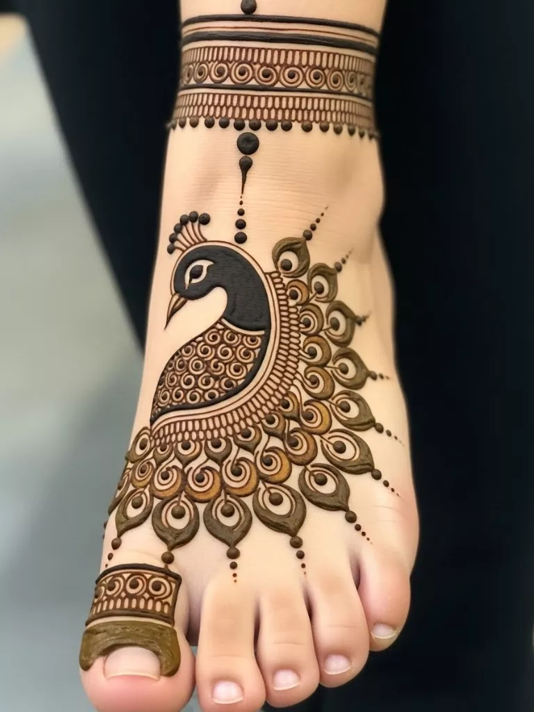 Half-Peacock Foot Art