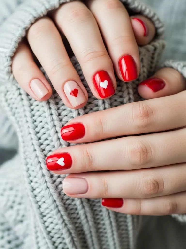 Heart Accent Nail