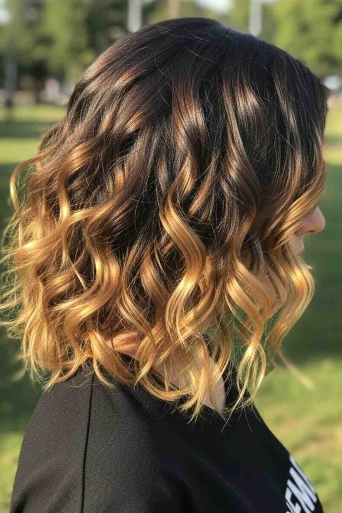 Honey Blonde Tips for Soft Contrast