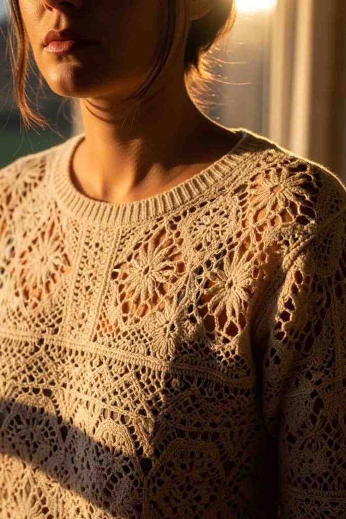 Light & Airy Lace Stitch Sweater