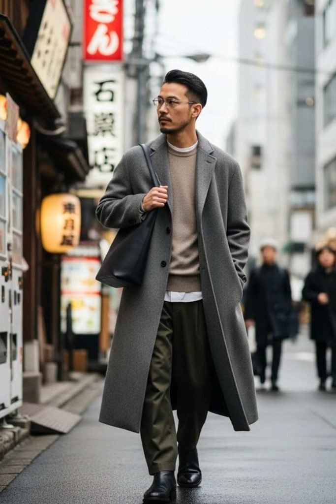 Long Wool Coats with Relaxed Fits