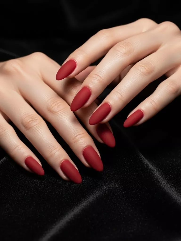 Matte Red Elegance