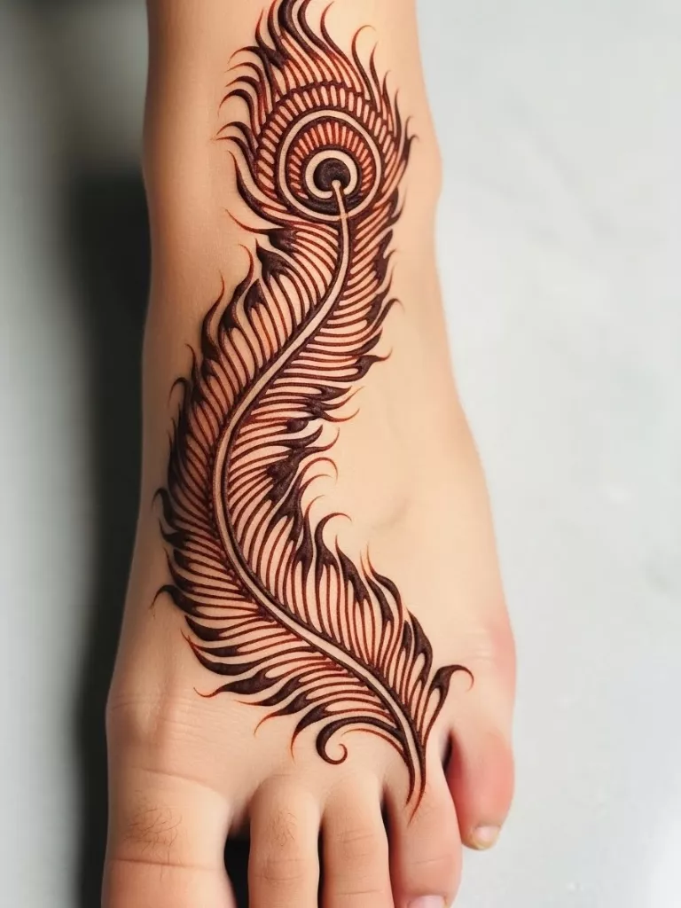 Minimal Toe Ring Henna