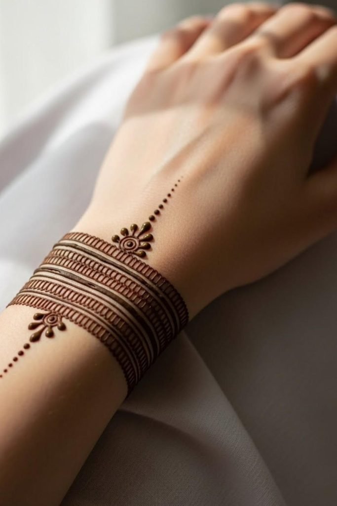 Minimal Wrist Band Mehndi