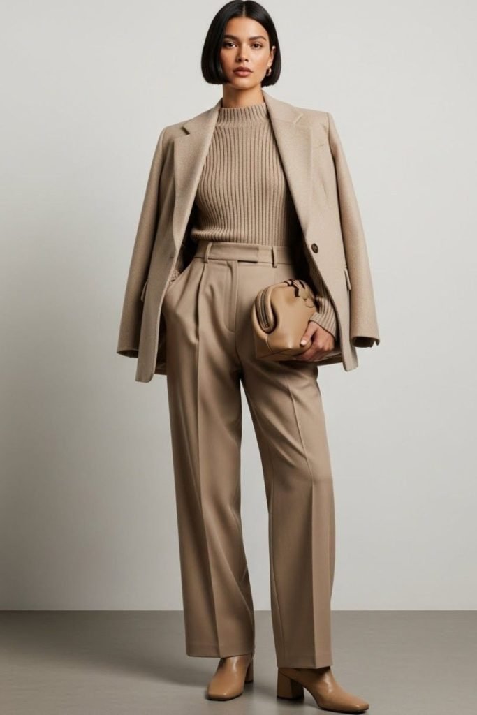 Monochrome Outfit With Basics