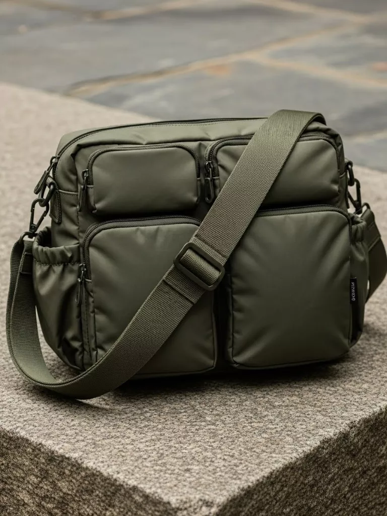 Multi-Pocket Jumbo Crossbody