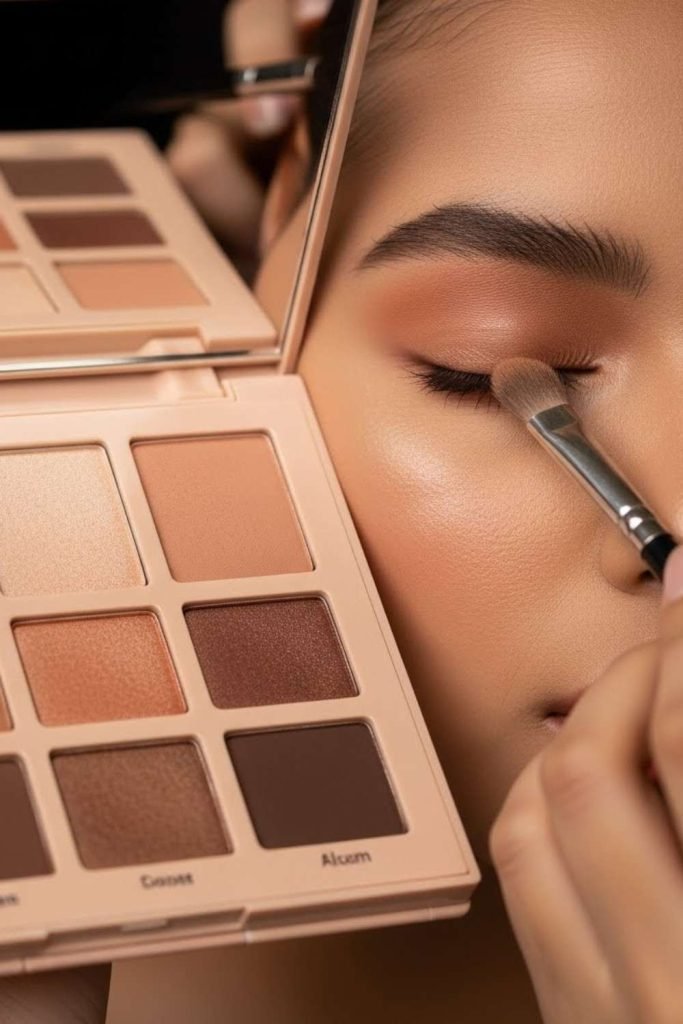 Neutral Eyes with Warm Tones