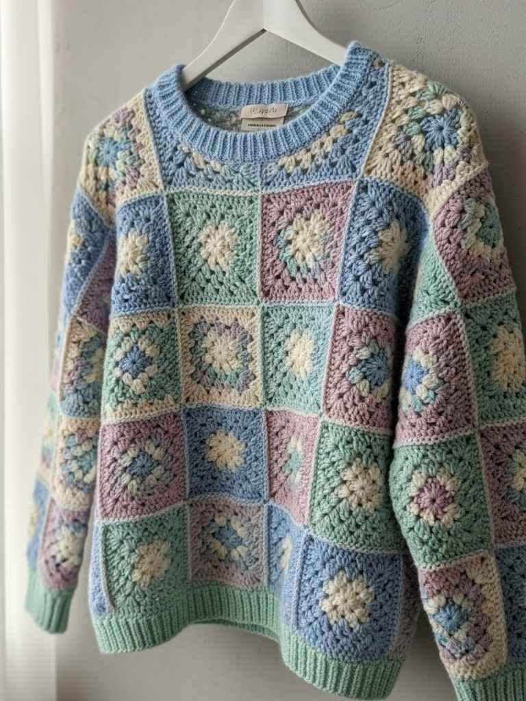 Patchwork Pastel Sweater
