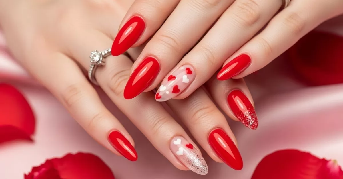 13 Red Valentines Day Nails: Gorgeous Ideas for a Flirty, Classic Style