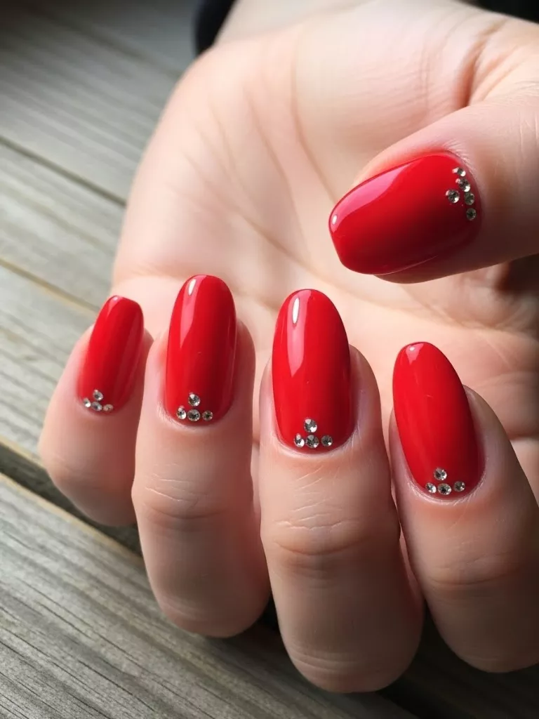 Red with Tiny Rhinestones
