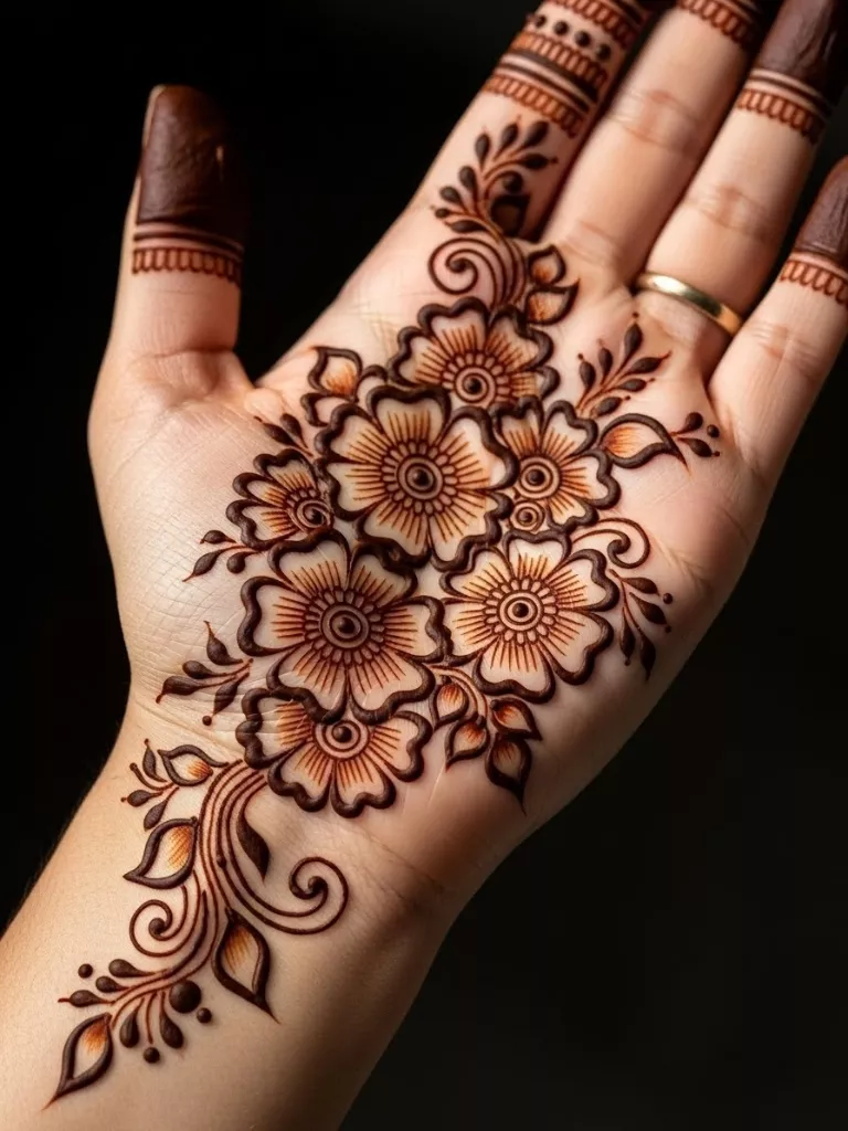 Side Palm Flower Cluster