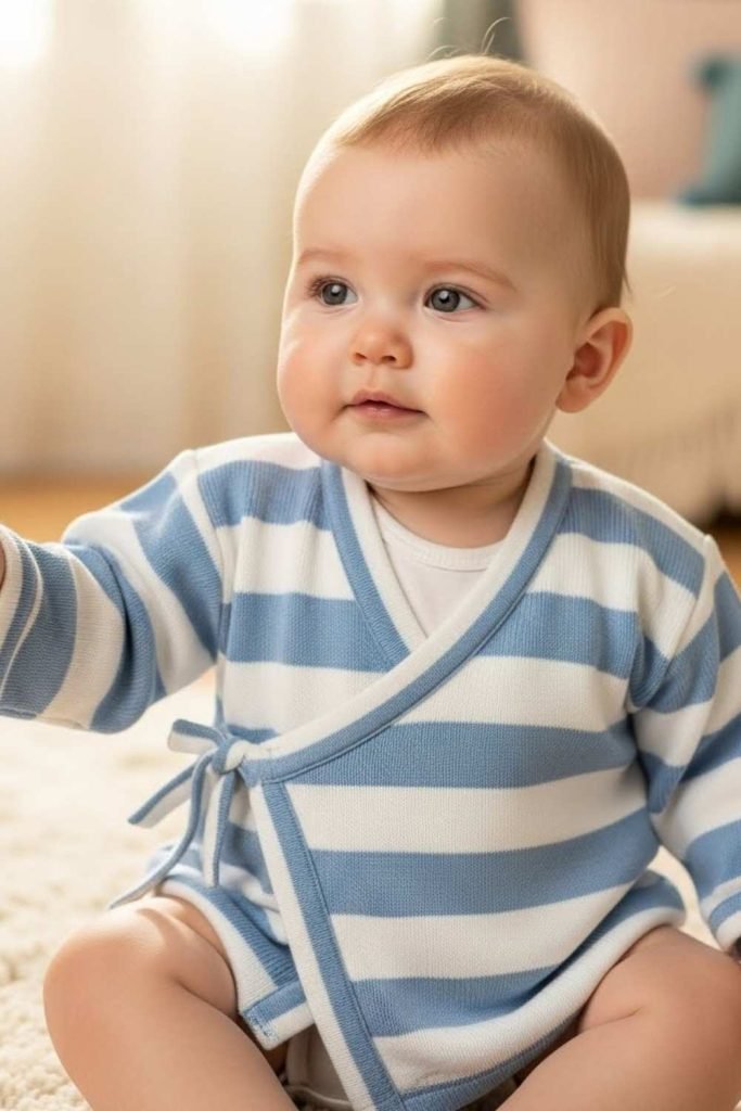 Simple Kimono-Style Baby Sweater