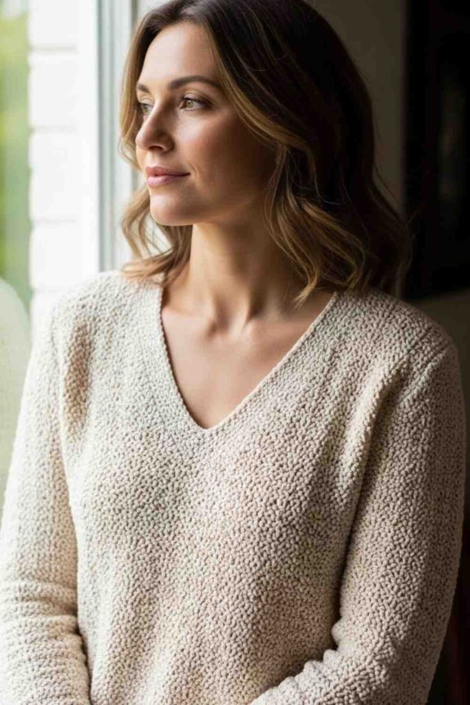 Simple V-Neck Pullover