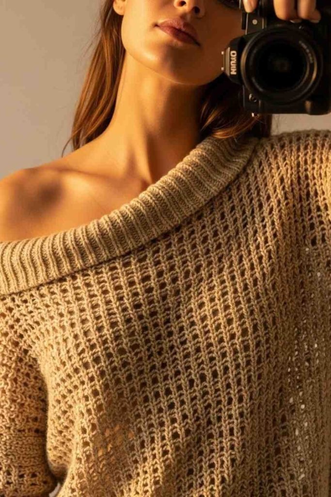 Slouchy Off-Shoulder Sweater