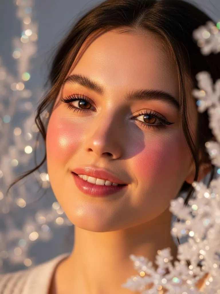 Soft Blushy Snowy Cheeks