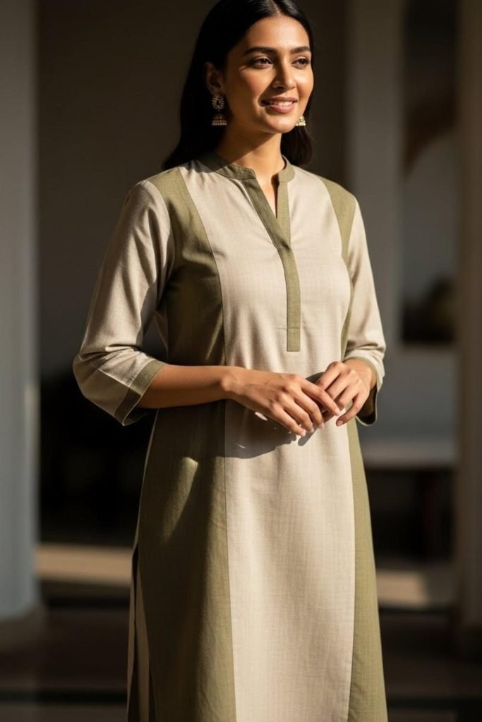 Straight-Cut Kurta with Narrow Shalwar