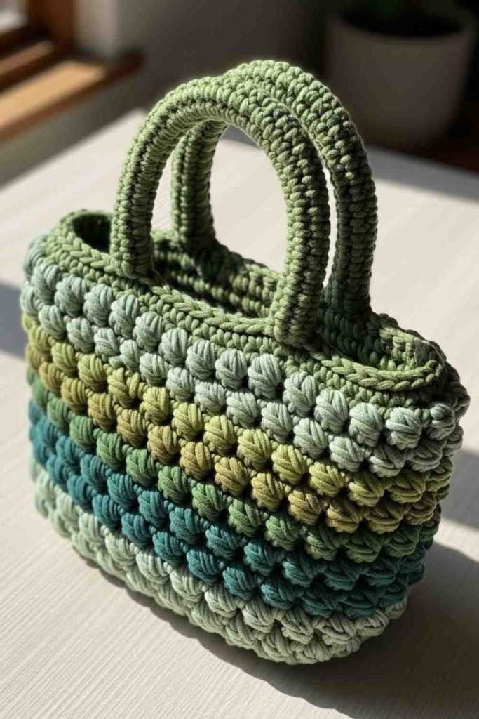 The Textured Puff-Stitch Handbag