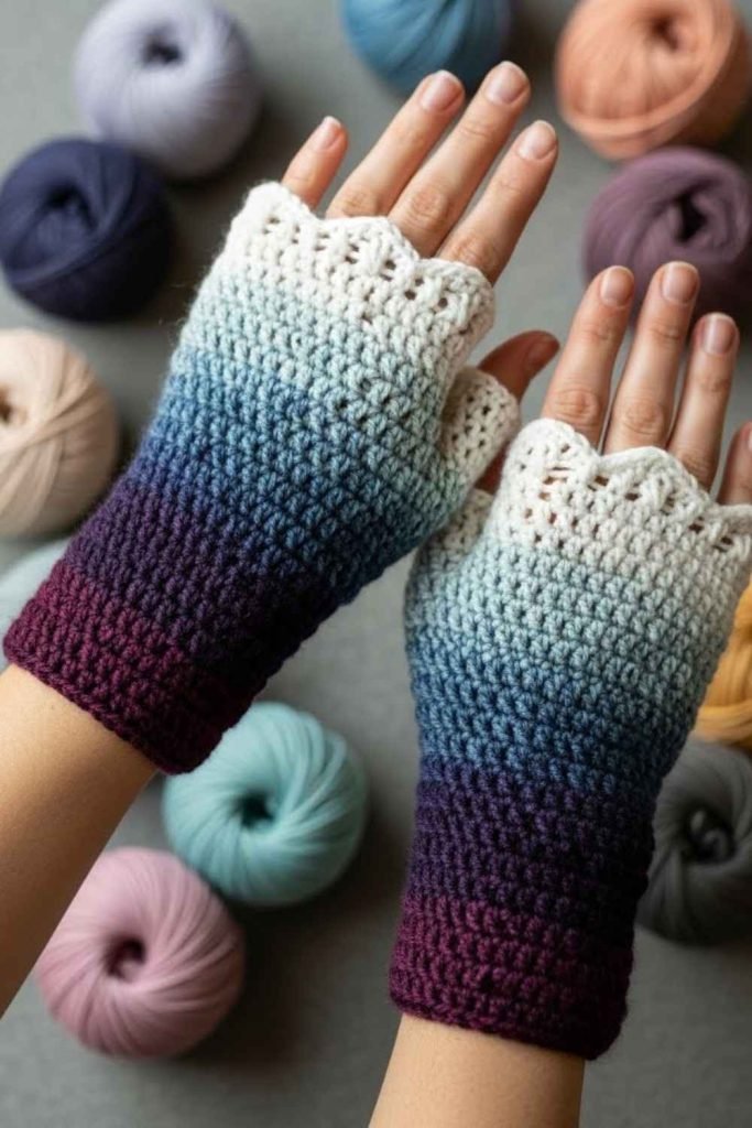 Two-Tone Gradient Mitts
