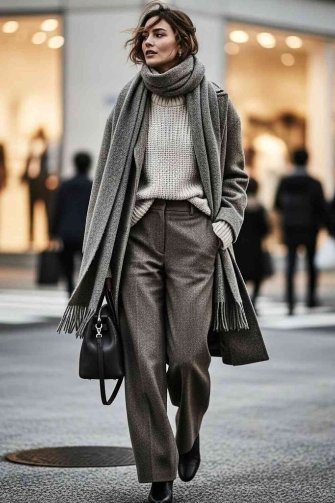 Wide-Leg Pants with Warm Fabrics