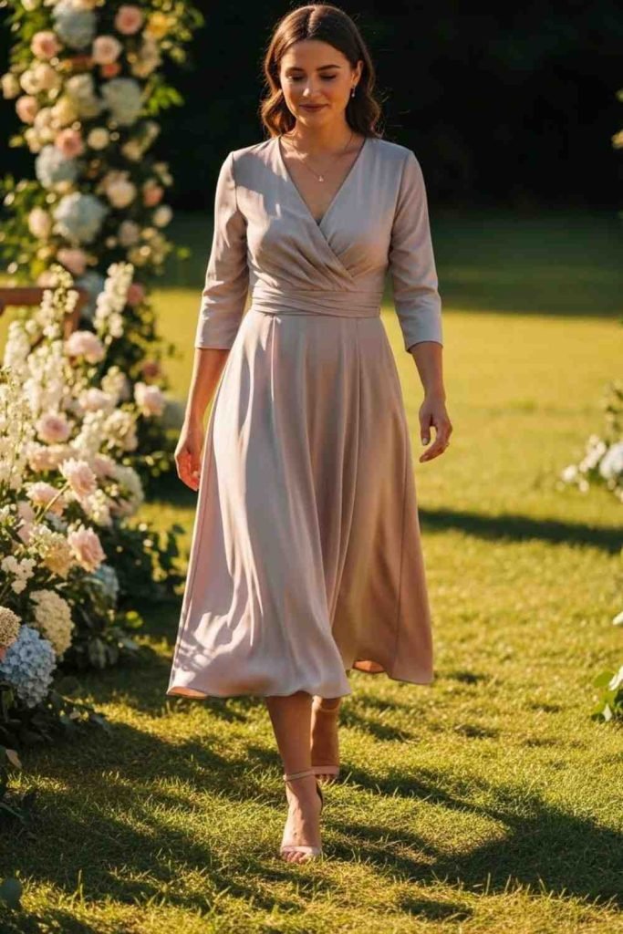 Classic Wrap Midi Dress