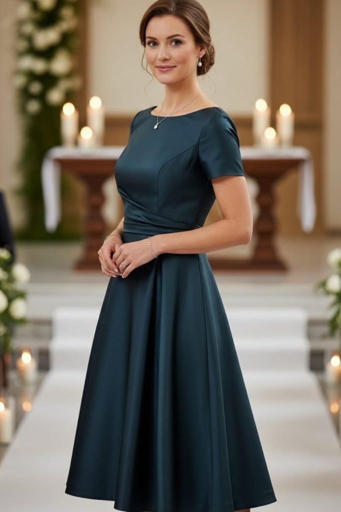 A-Line Knee-Length Dress