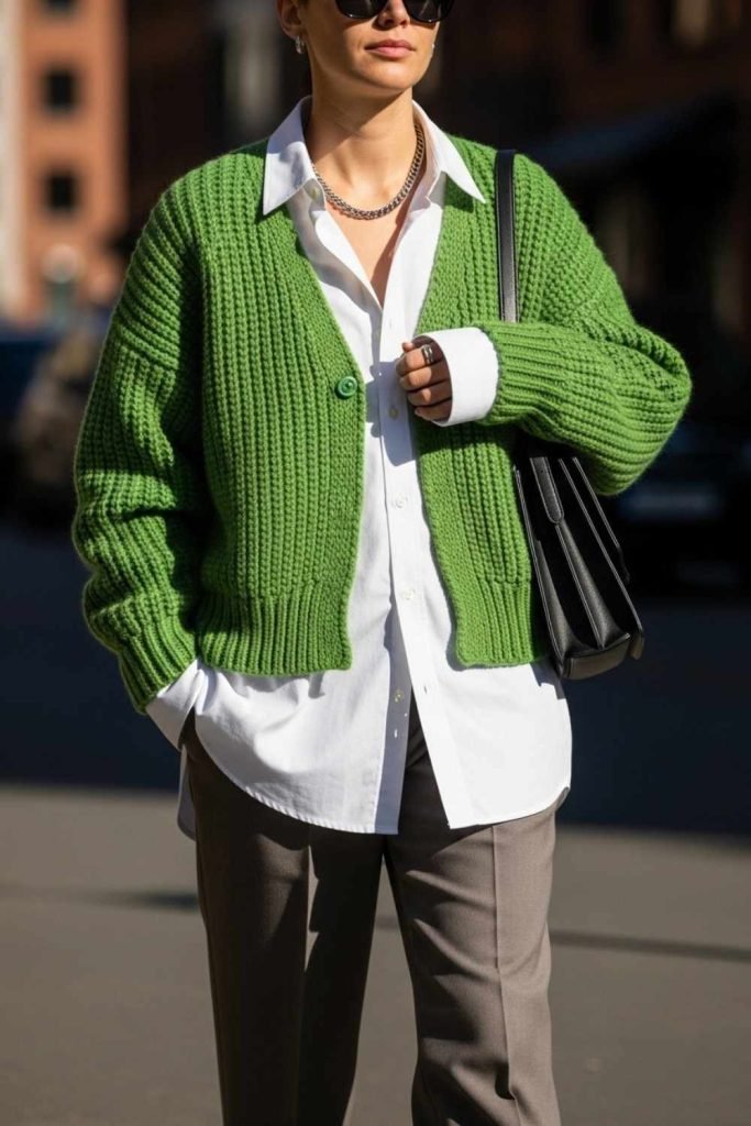 Apple Green Layered Outfit