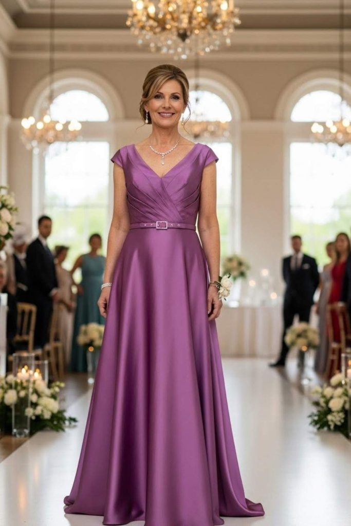 Belted Formal Dress With Defined Waist