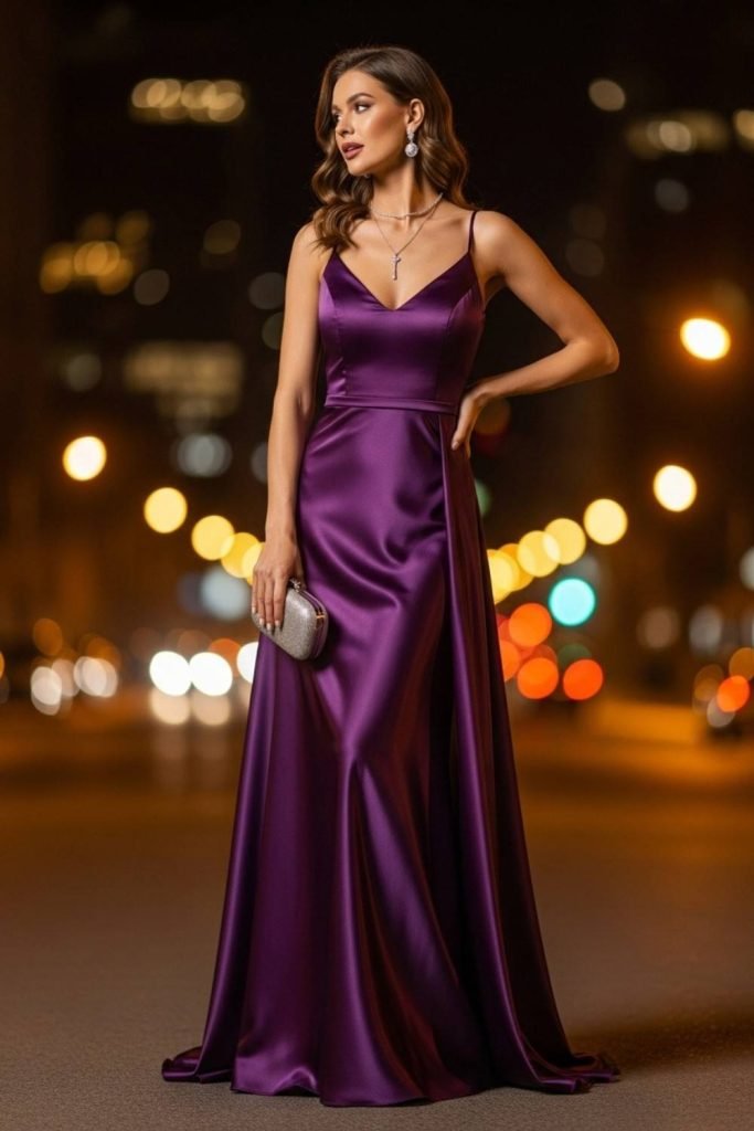 Berry Purple Evening Outfit