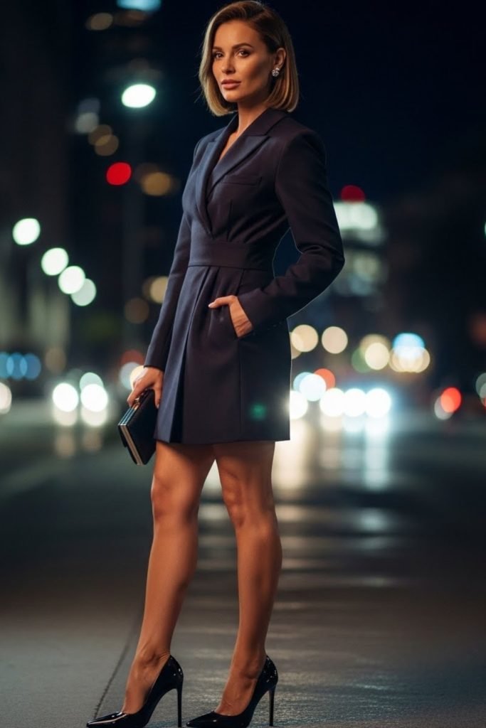 Blazer Dress With Sleek Heels