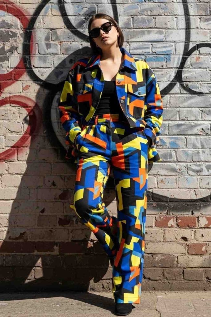 Bold Geometric Printed Co Ord Set for Street Style