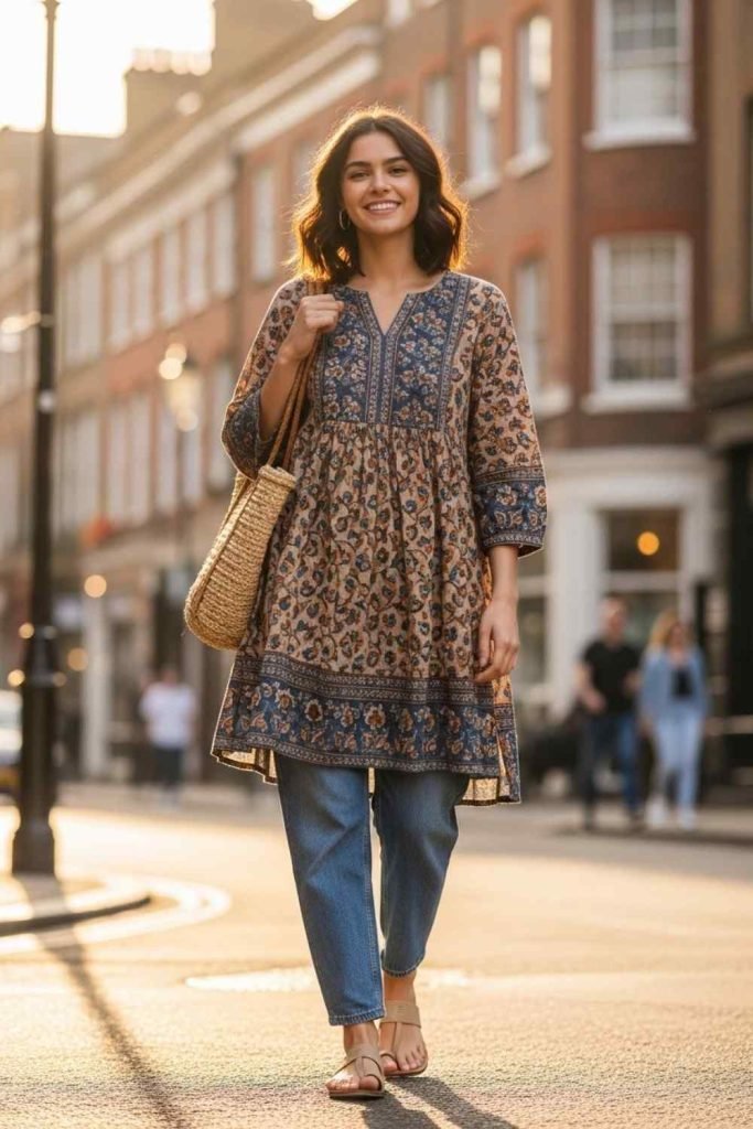 Casual Denim With Desi Tops