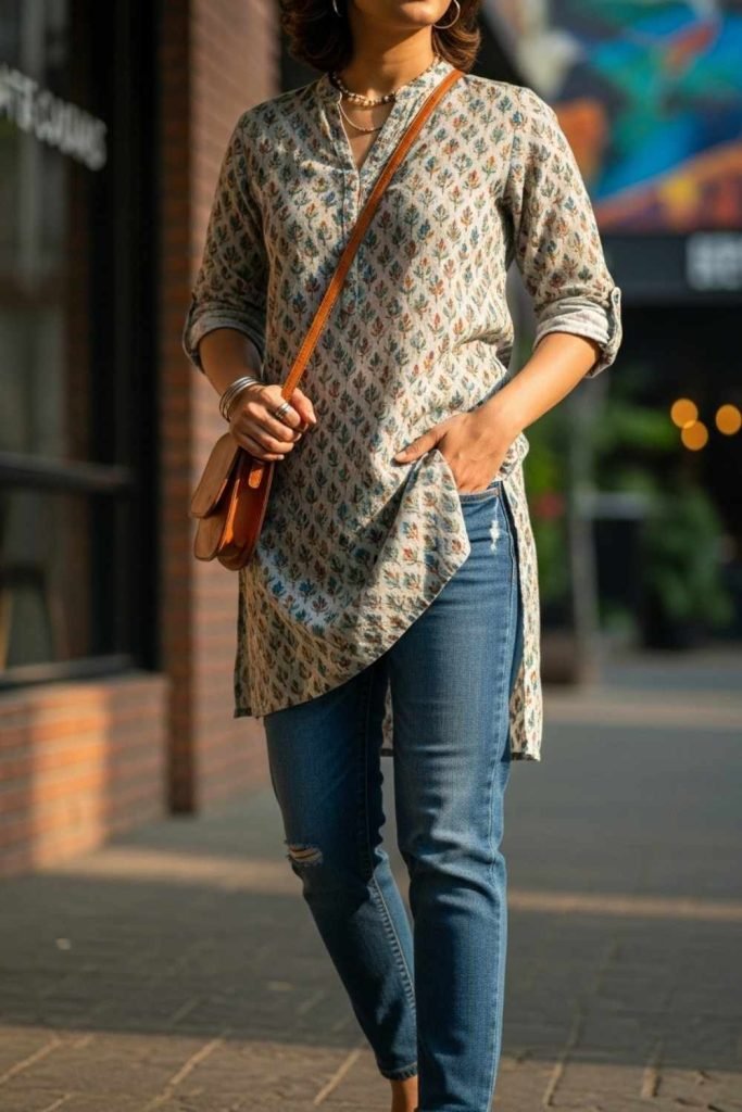 Casual Kurti With Jeans