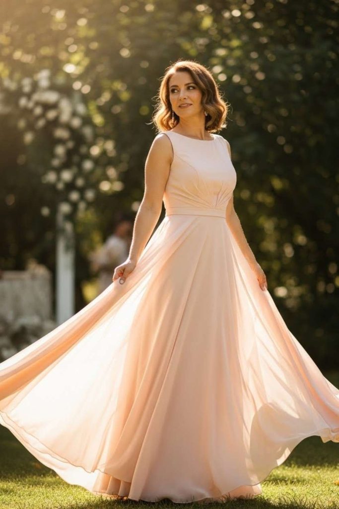  Chiffon Dress with Gentle Movement