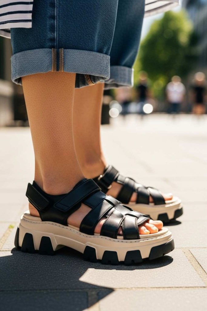 Chunky Sandals and Comfort Shoes