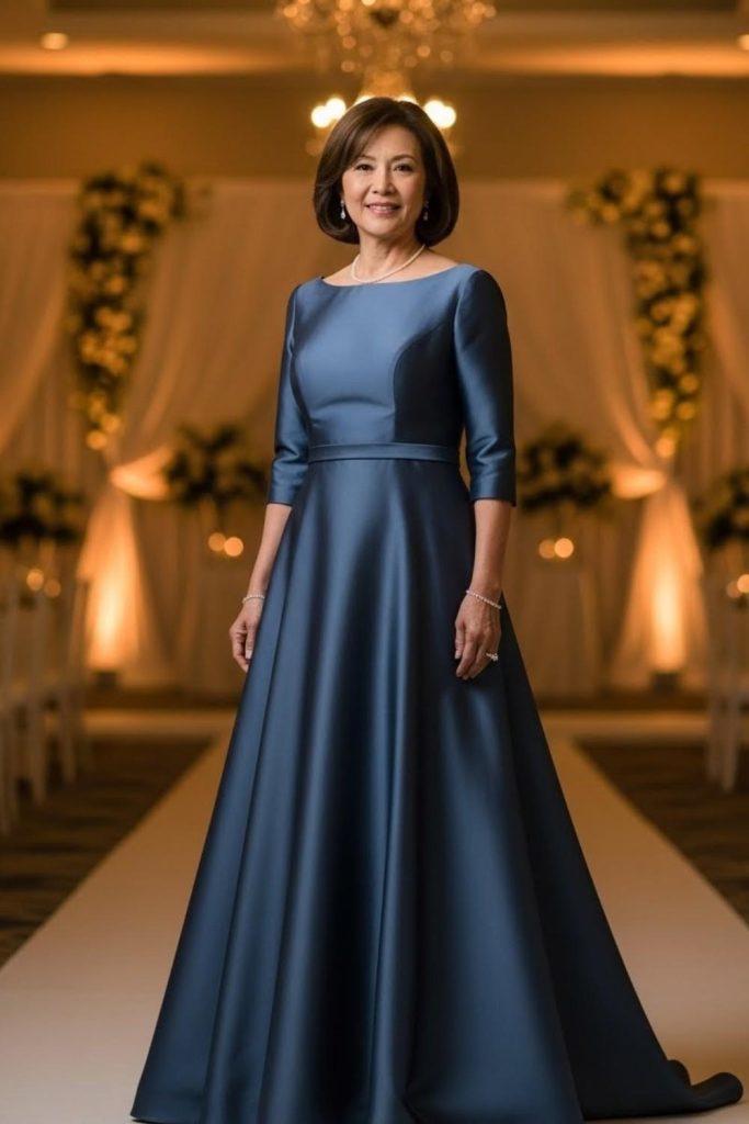 Classic A-Line Floor-Length Gown