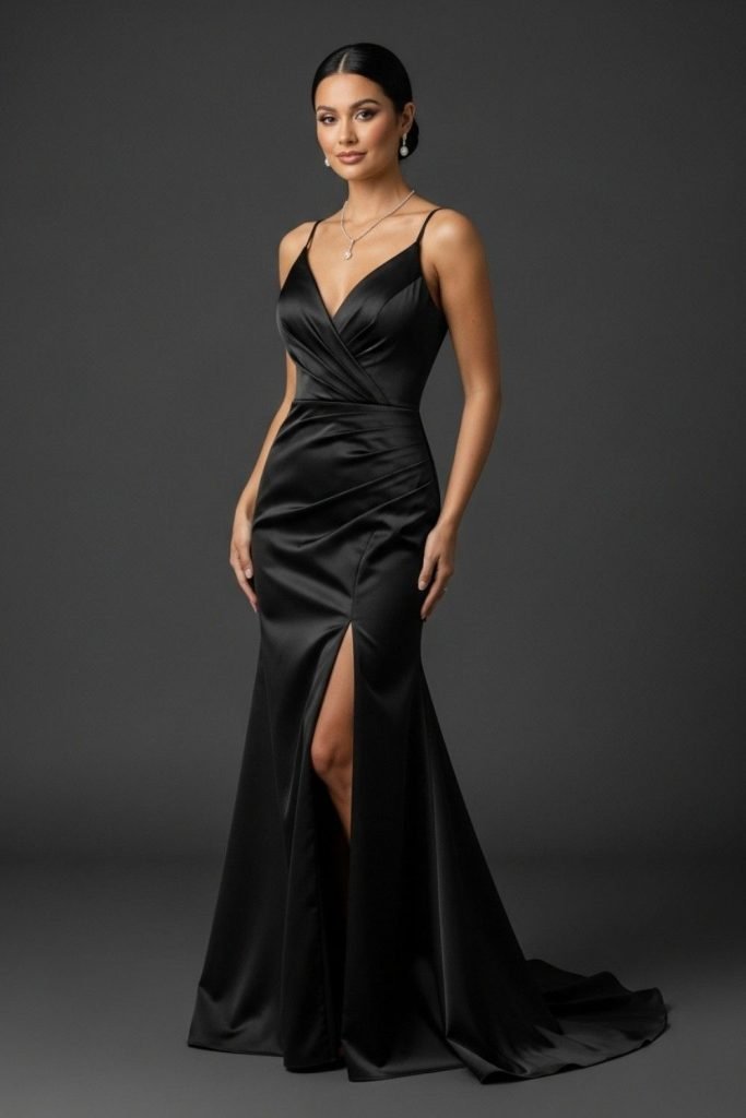 Classic Black Evening Party Wear Dress