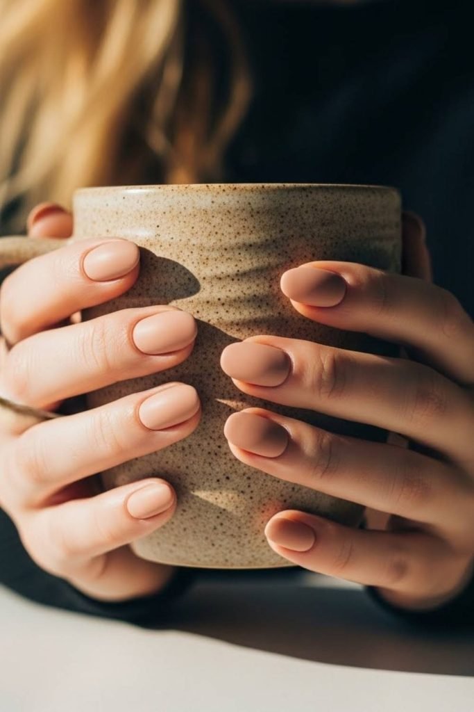 Classic Nude Matte Nails