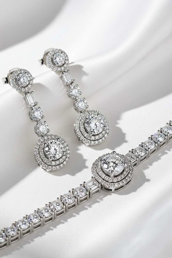 Coordinated Earrings and Bracelet Set