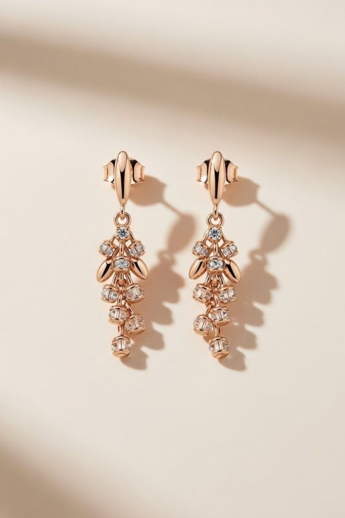 Drop Earrings with Soft Shine