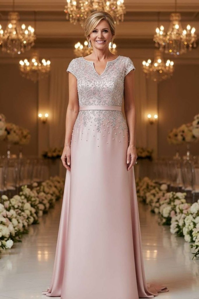 Embellished Bodice With Plain Skirt