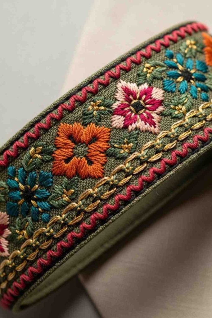 Embroidered Belts for Unique Accents