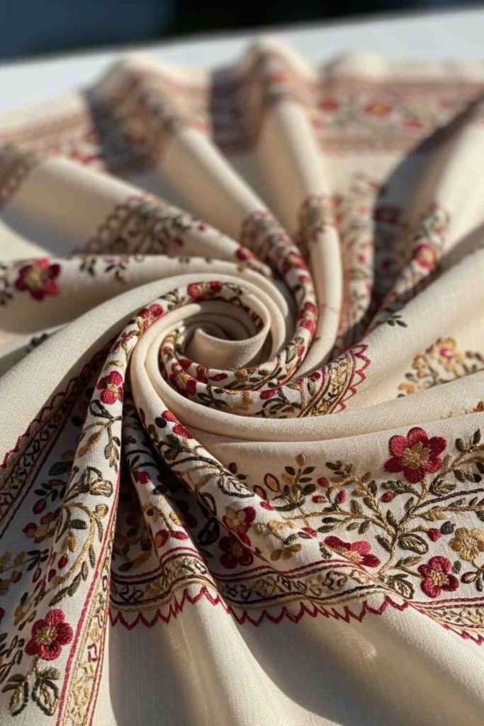 Embroidered Scarves for Layered Style