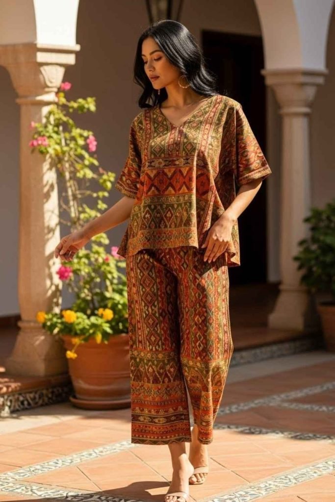 Ethnic Printed Co Ord Set for Cultural Charm