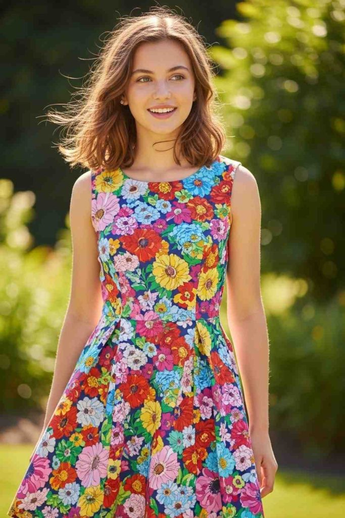 Floral A-Line Dress