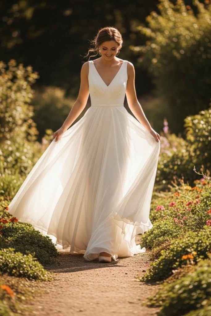 Flowy Chiffon A-Line Dress