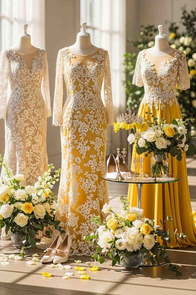 Golden Yellow & Ivory Delight
