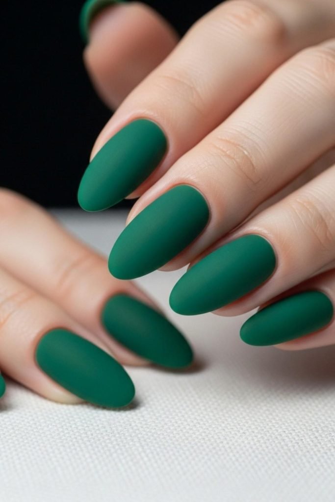 Green Matte Nails